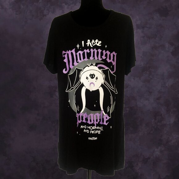 Killstar Little Batty Sleep Shirt Dress - Picture 2 of 8
